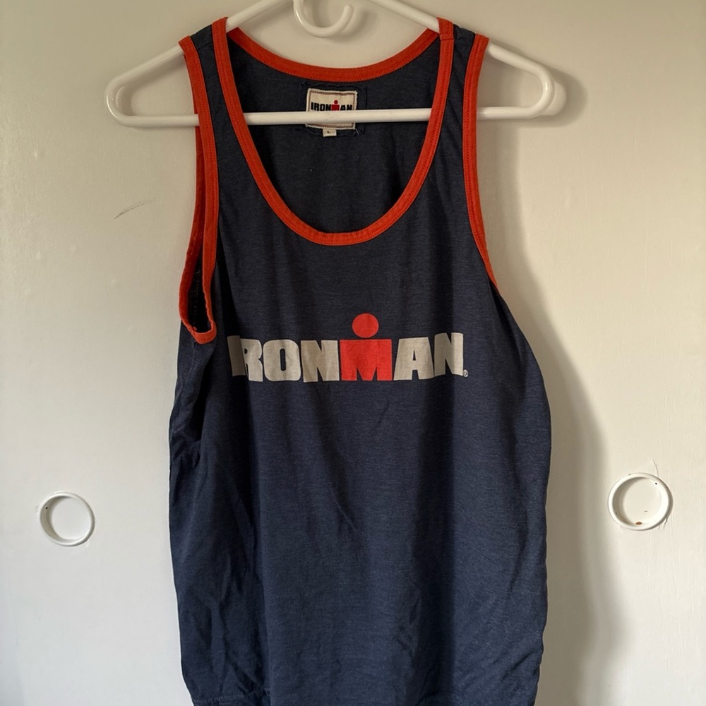 Iron Man Men's Blue and orange Tank